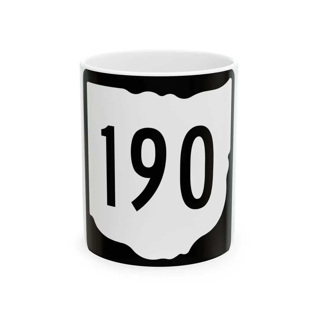 OH-190 1967 (Ohio) (Road Sign) White Coffee Mug 11oz - Go Mug Yourself