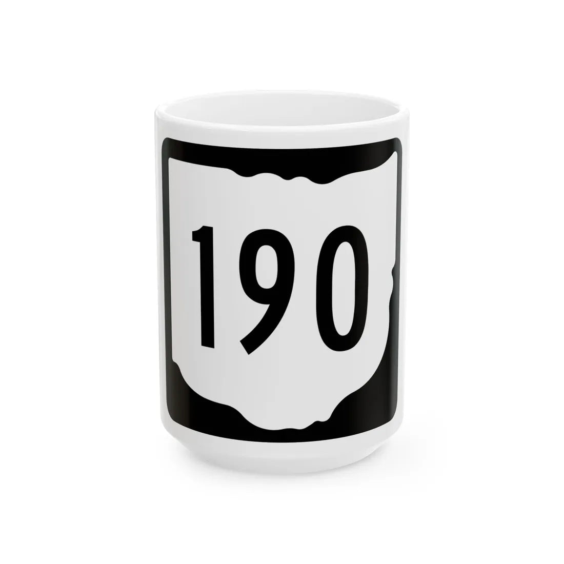 OH-190 1967 (Ohio) (Road Sign) White Coffee Mug 15oz - Go Mug Yourself