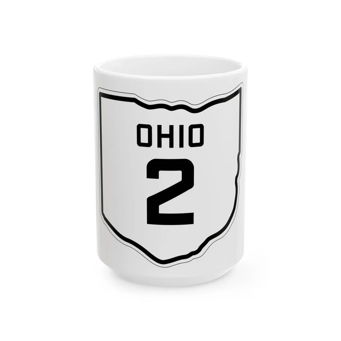 OH-2 1927 (Ohio) (Road Sign) White Coffee Mug 15oz - Go Mug Yourself