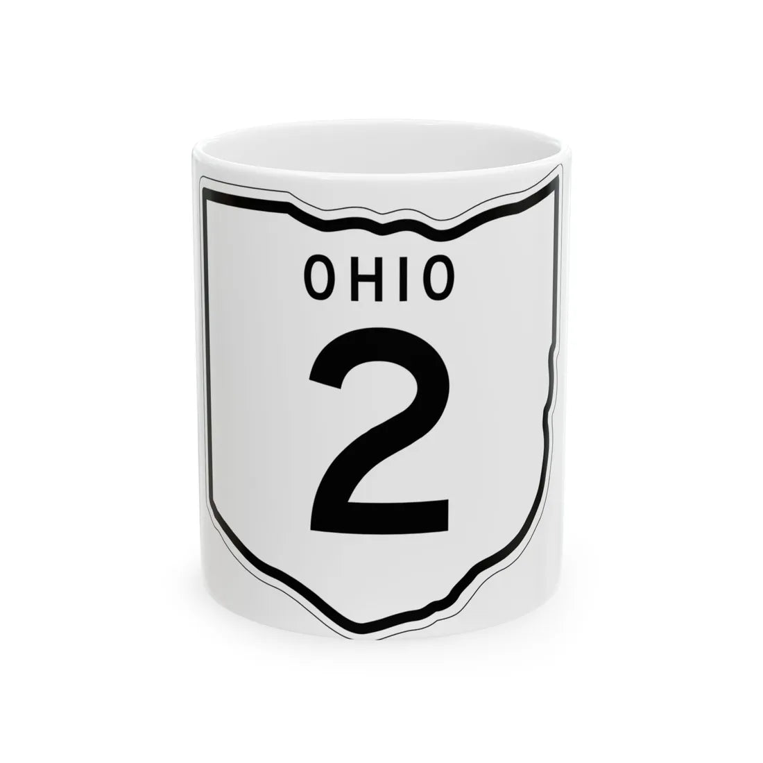 OH-2 1948 (Ohio) (Road Sign) White Coffee Mug 11oz - Go Mug Yourself