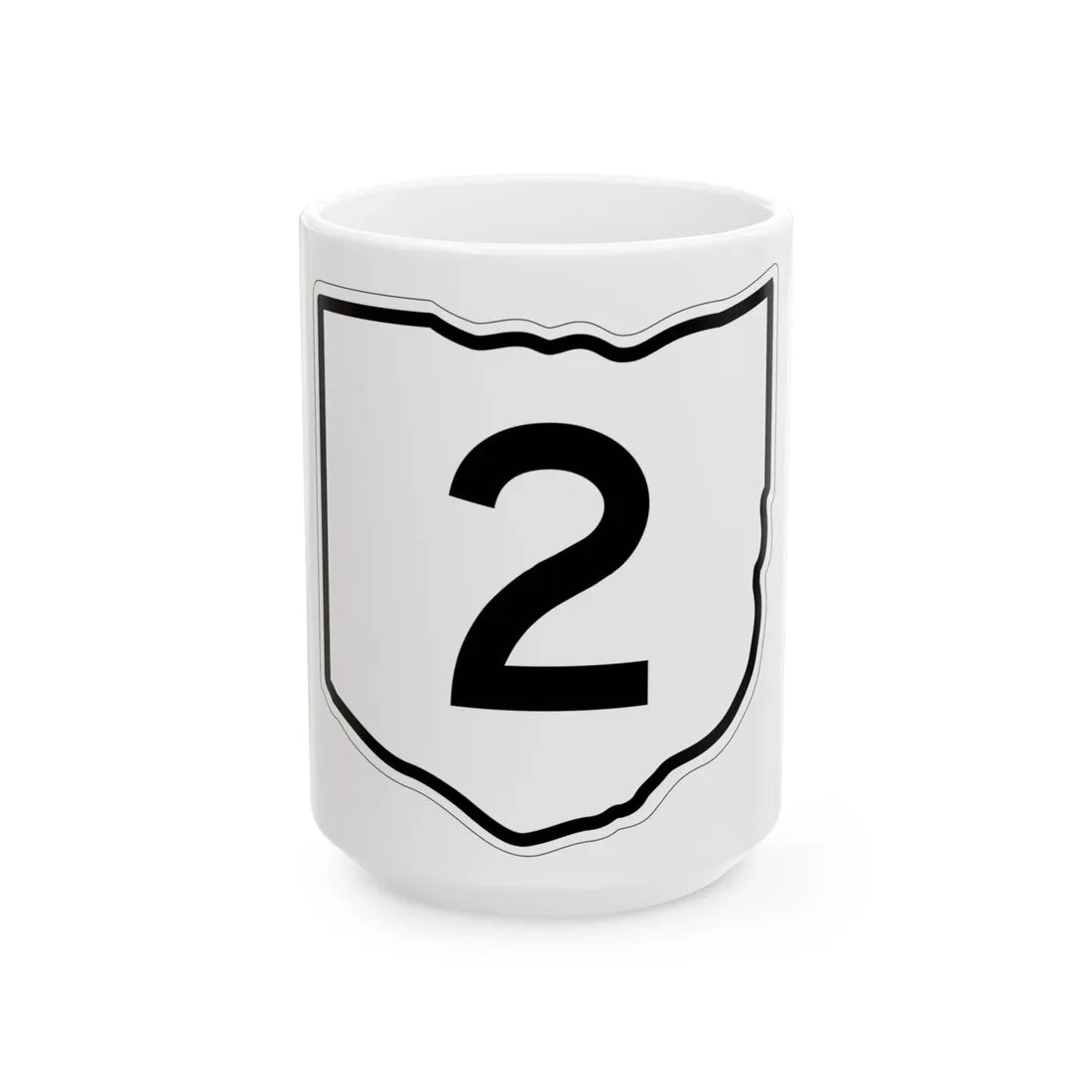 OH-2 1960 (Ohio) (Road Sign) White Coffee Mug 15oz - Go Mug Yourself