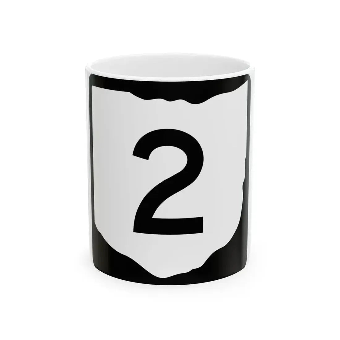 OH-2 (Ohio) (Road Sign) White Coffee Mug 11oz - Go Mug Yourself