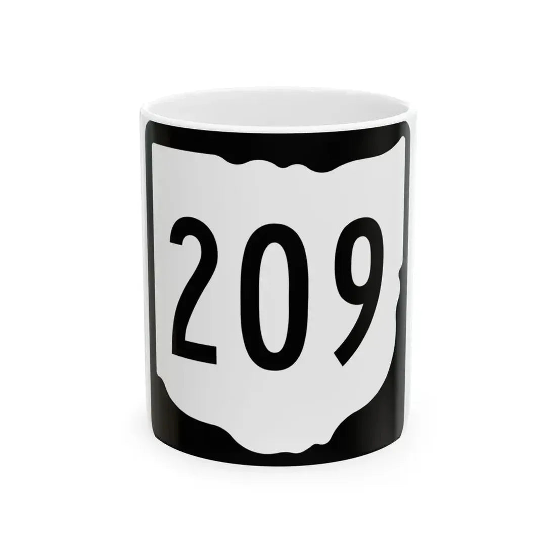 OH-209 1967 (Ohio) (Road Sign) White Coffee Mug 11oz - Go Mug Yourself