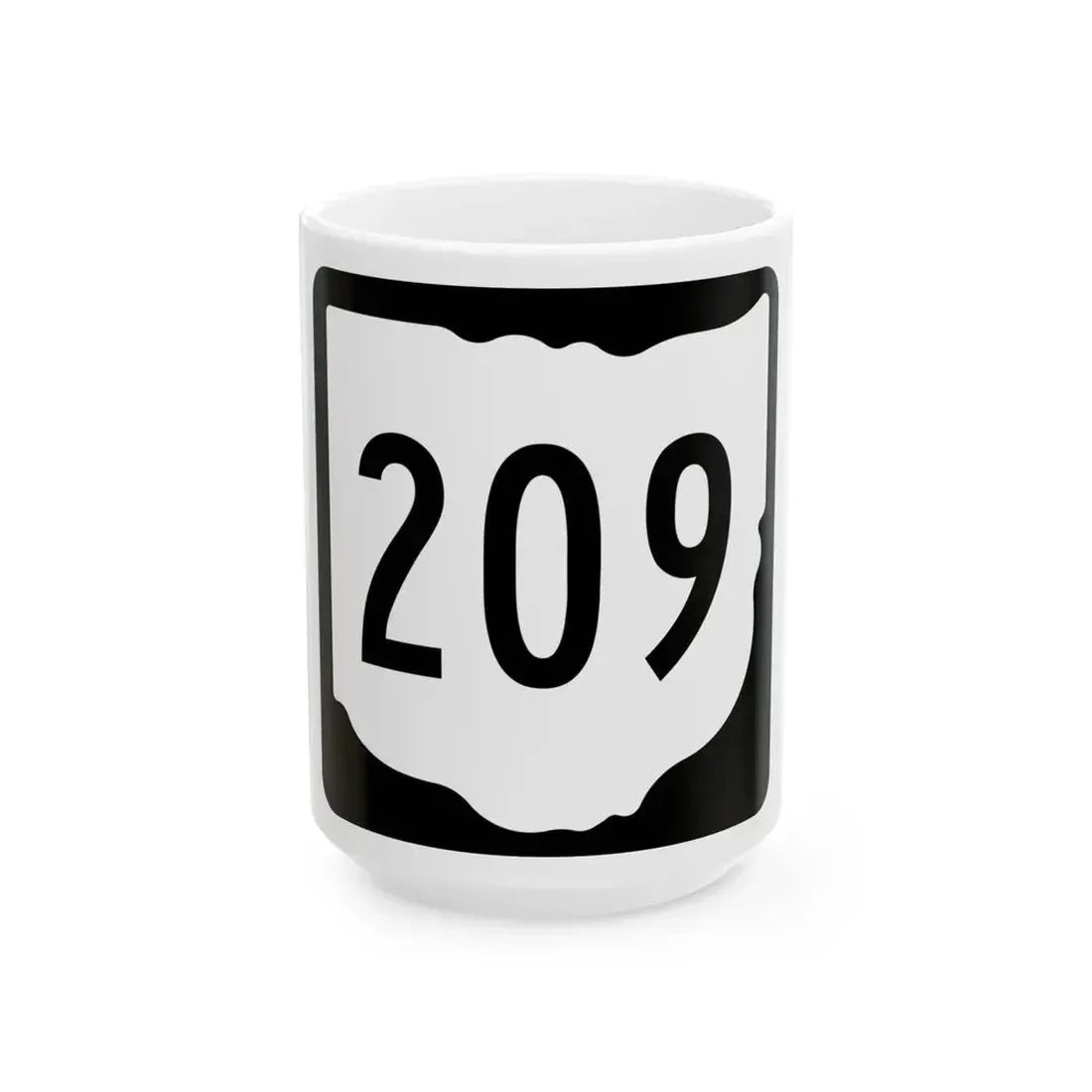 OH-209 1967 (Ohio) (Road Sign) White Coffee Mug 15oz - Go Mug Yourself