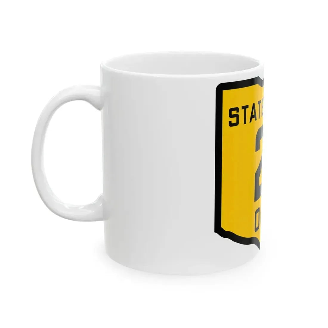 OH-21 1920 (Ohio) (Road Sign) White Coffee Mug - Go Mug Yourself