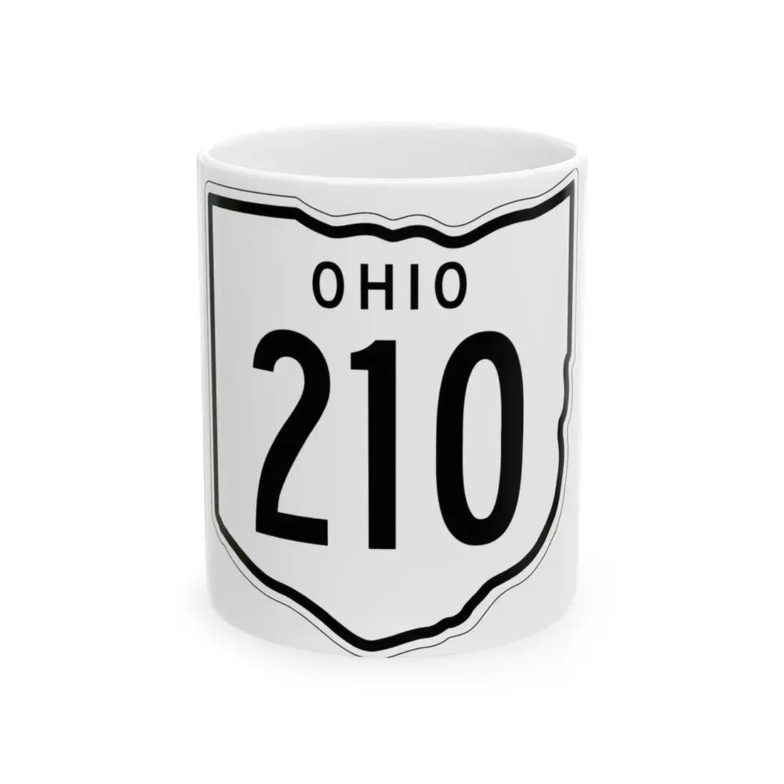 OH-210 1948 (Ohio) (Road Sign) White Coffee Mug 11oz - Go Mug Yourself
