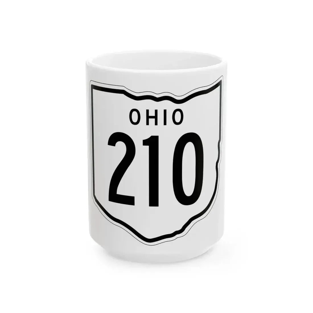 OH-210 1948 (Ohio) (Road Sign) White Coffee Mug 15oz - Go Mug Yourself
