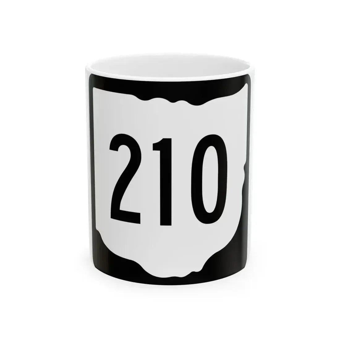OH-210 1967 (Ohio) (Road Sign) White Coffee Mug 11oz - Go Mug Yourself