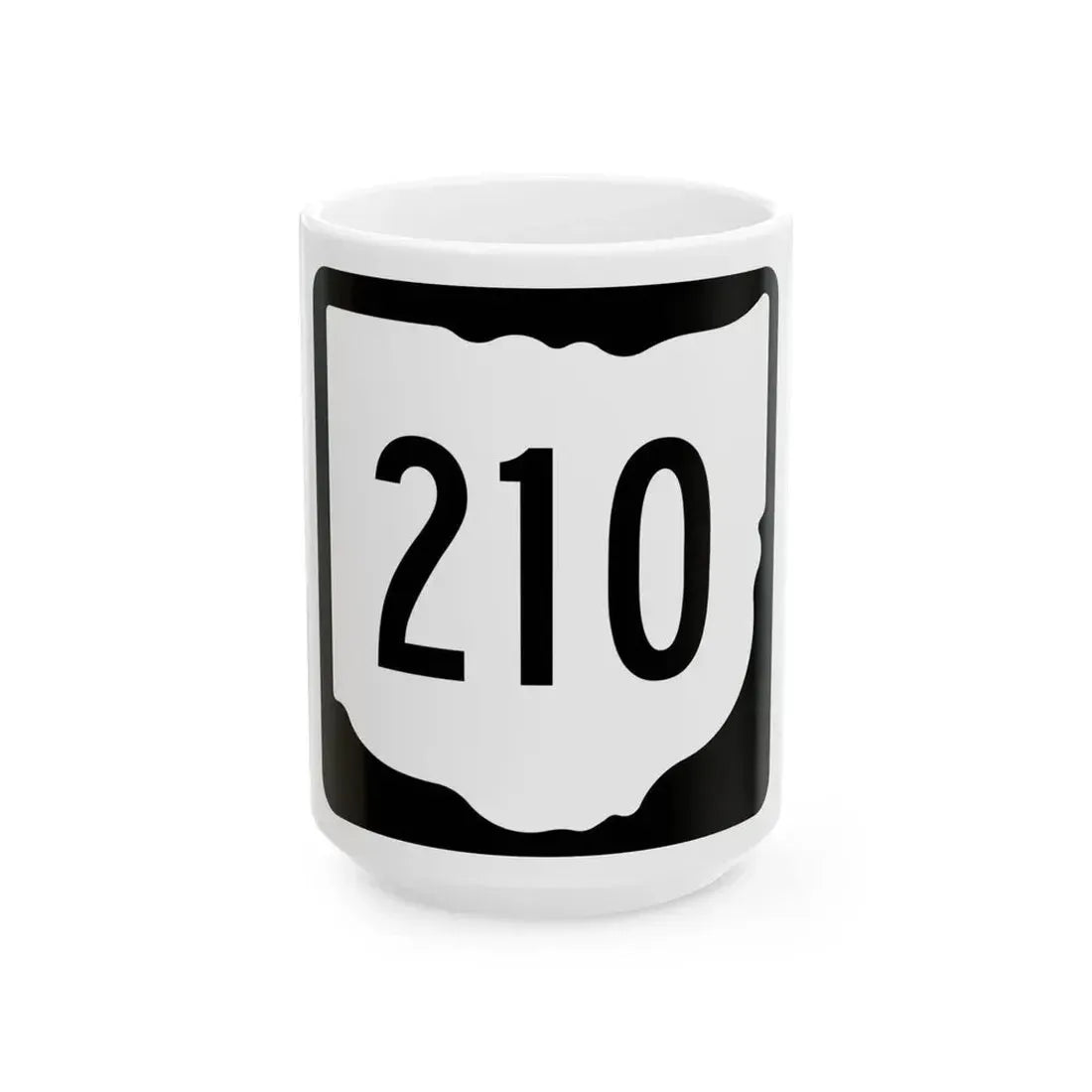OH-210 1967 (Ohio) (Road Sign) White Coffee Mug 15oz - Go Mug Yourself