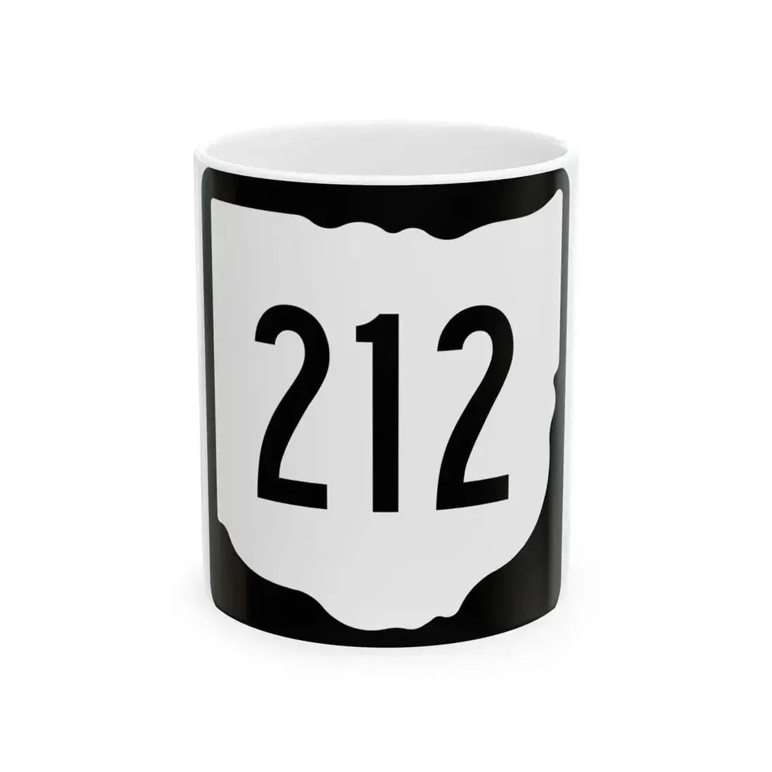 OH-212 1967 (Ohio) (Road Sign) White Coffee Mug 11oz - Go Mug Yourself