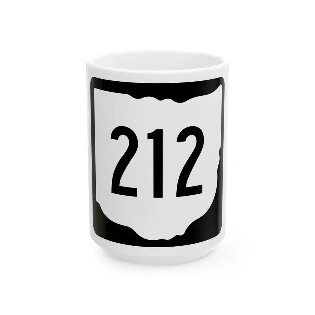 OH-212 1967 (Ohio) (Road Sign) White Coffee Mug 15oz - Go Mug Yourself