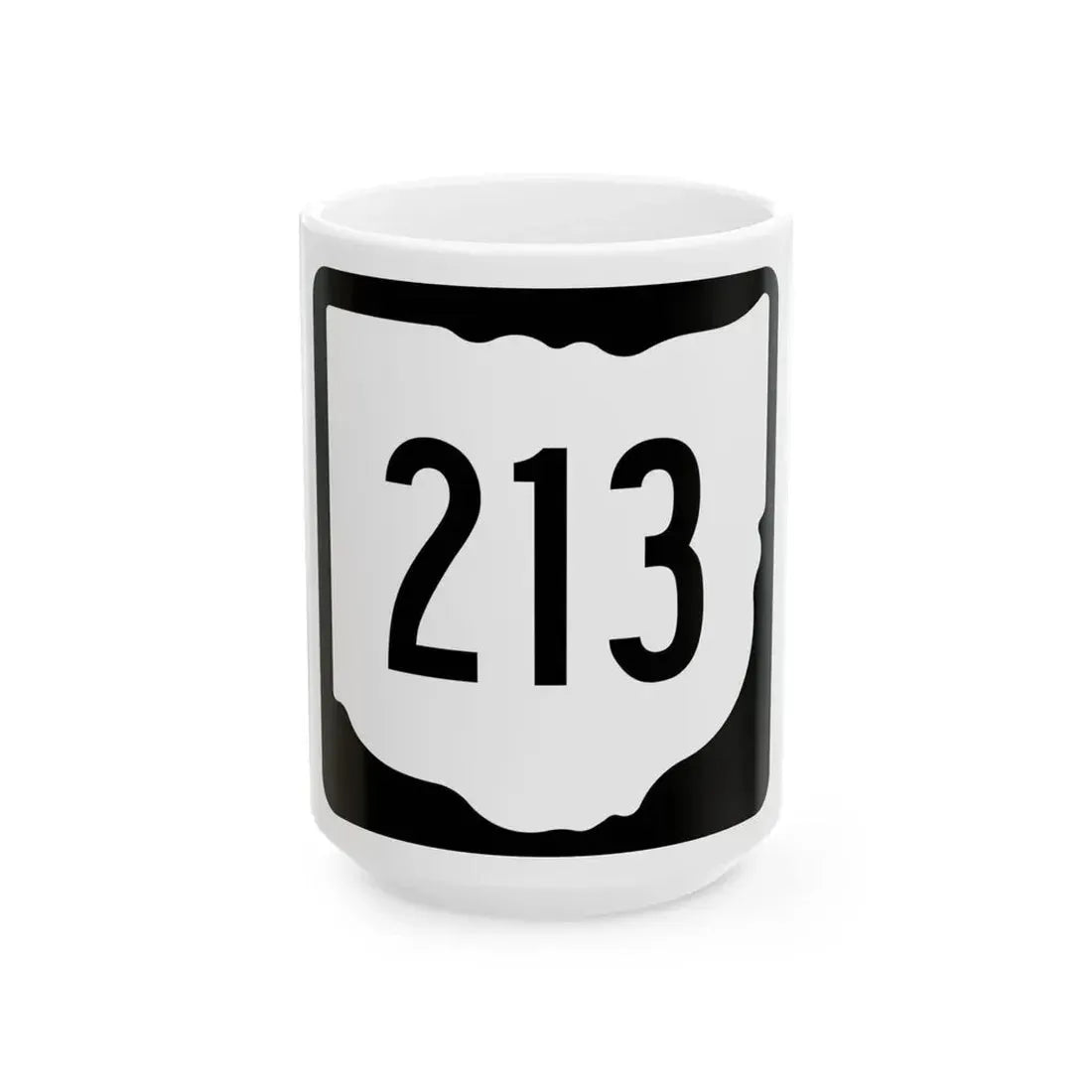 OH-213 1967 (Ohio) (Road Sign) White Coffee Mug 15oz - Go Mug Yourself