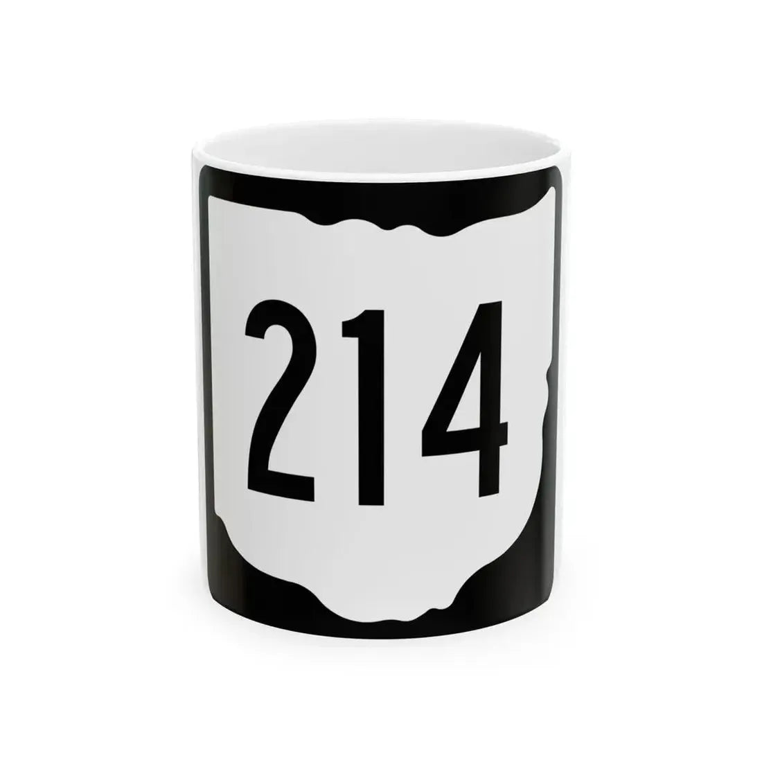 OH-214 1967 (Ohio) (Road Sign) White Coffee Mug 11oz - Go Mug Yourself
