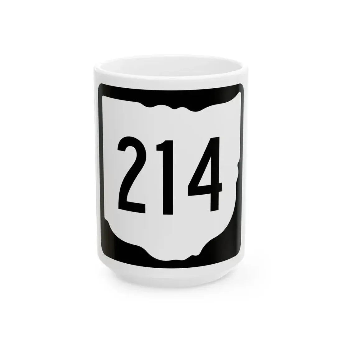 OH-214 1967 (Ohio) (Road Sign) White Coffee Mug 15oz - Go Mug Yourself