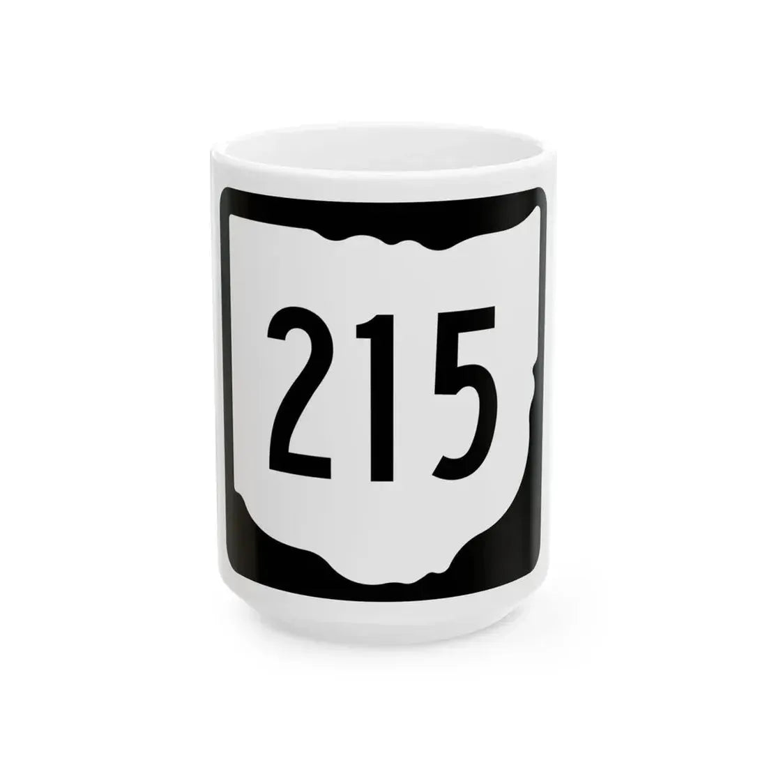 OH-215 1967 (Ohio) (Road Sign) White Coffee Mug 15oz - Go Mug Yourself