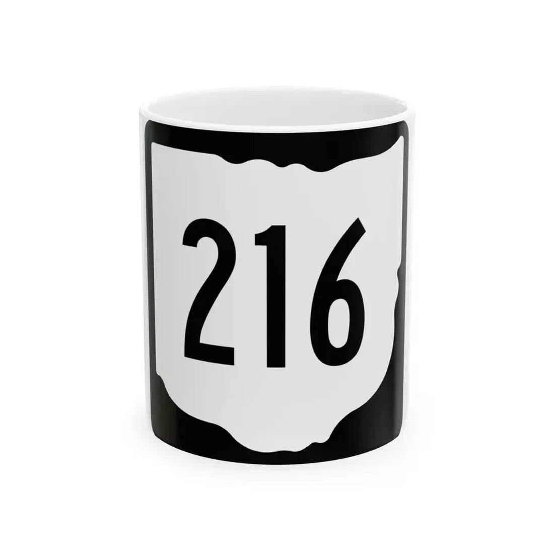 OH-216 1967 (Ohio) (Road Sign) White Coffee Mug 11oz - Go Mug Yourself