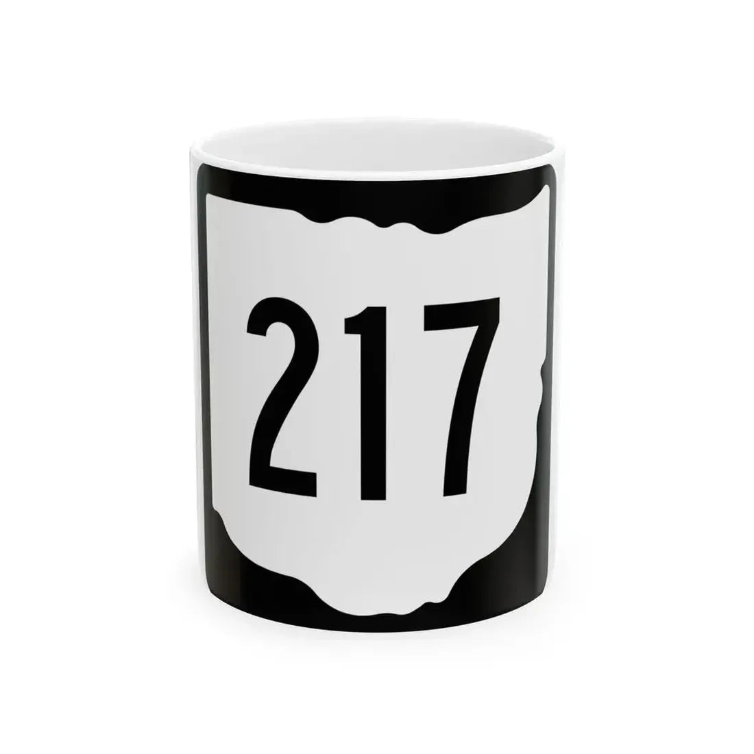 OH-217 1967 (Ohio) (Road Sign) White Coffee Mug 11oz - Go Mug Yourself