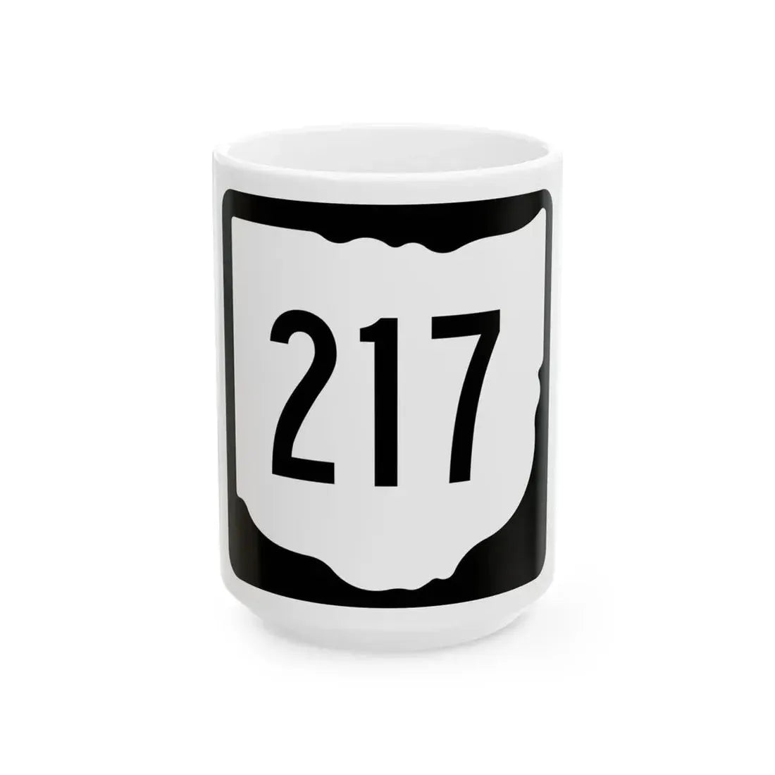 OH-217 1967 (Ohio) (Road Sign) White Coffee Mug 15oz - Go Mug Yourself