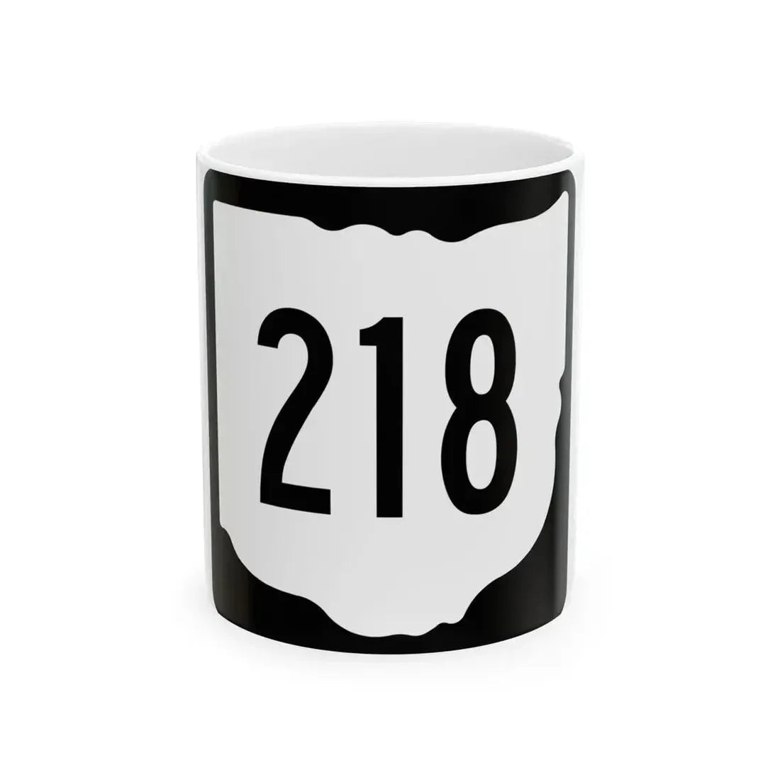 OH-218 1967 (Ohio) (Road Sign) White Coffee Mug 11oz - Go Mug Yourself