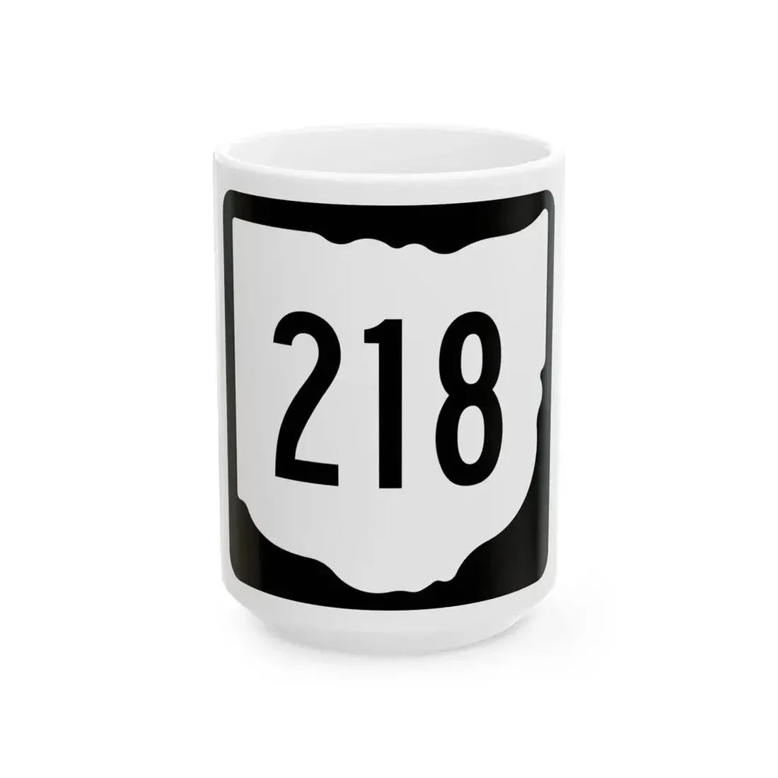 OH-218 1967 (Ohio) (Road Sign) White Coffee Mug 15oz - Go Mug Yourself