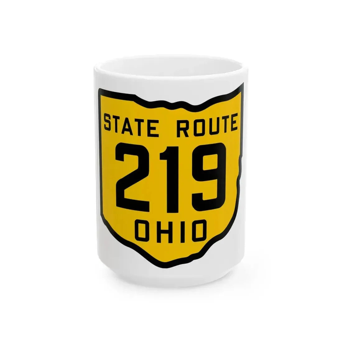 OH-219 1920 (Ohio) (Road Sign) White Coffee Mug 15oz - Go Mug Yourself