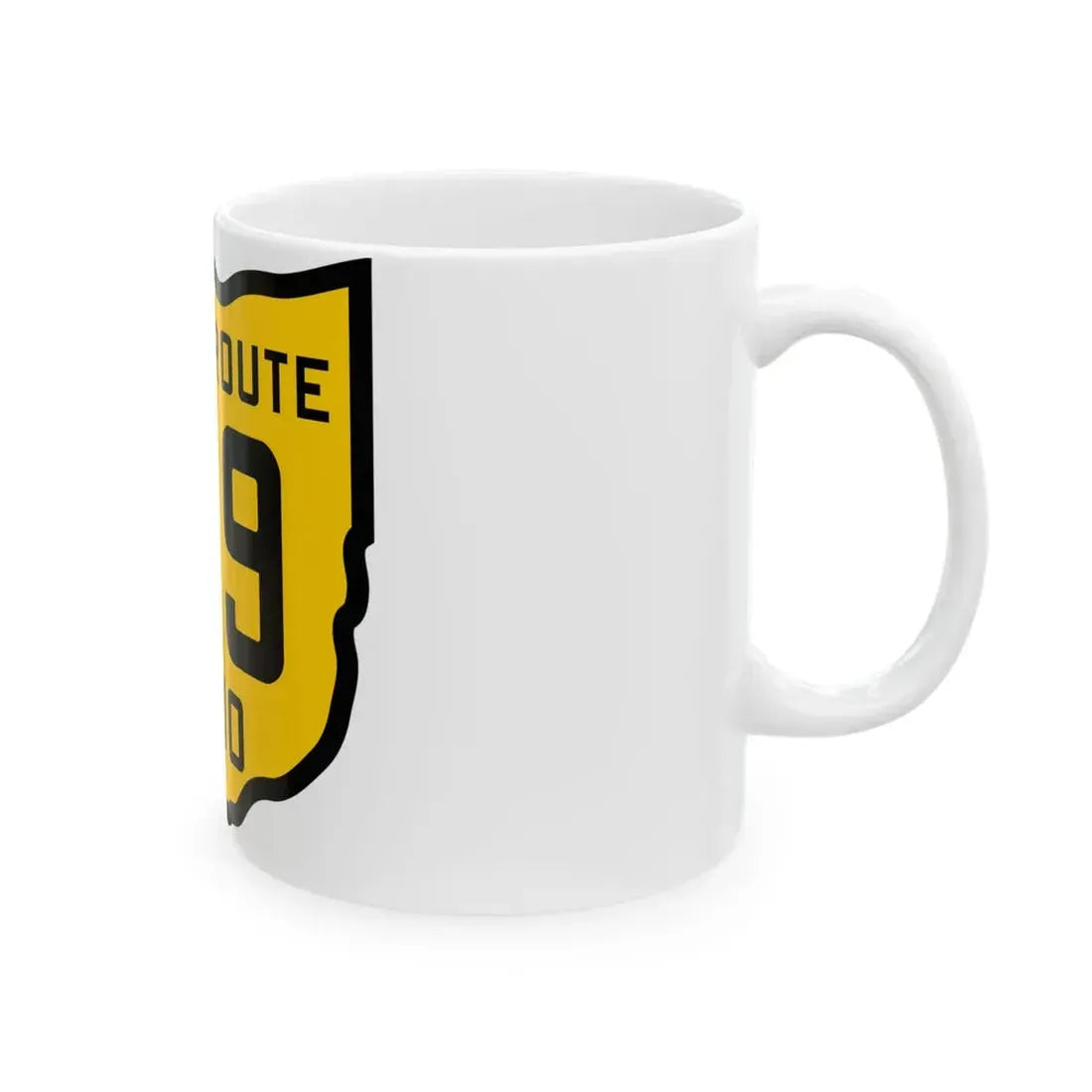 OH-219 1920 (Ohio) (Road Sign) White Coffee Mug - Go Mug Yourself