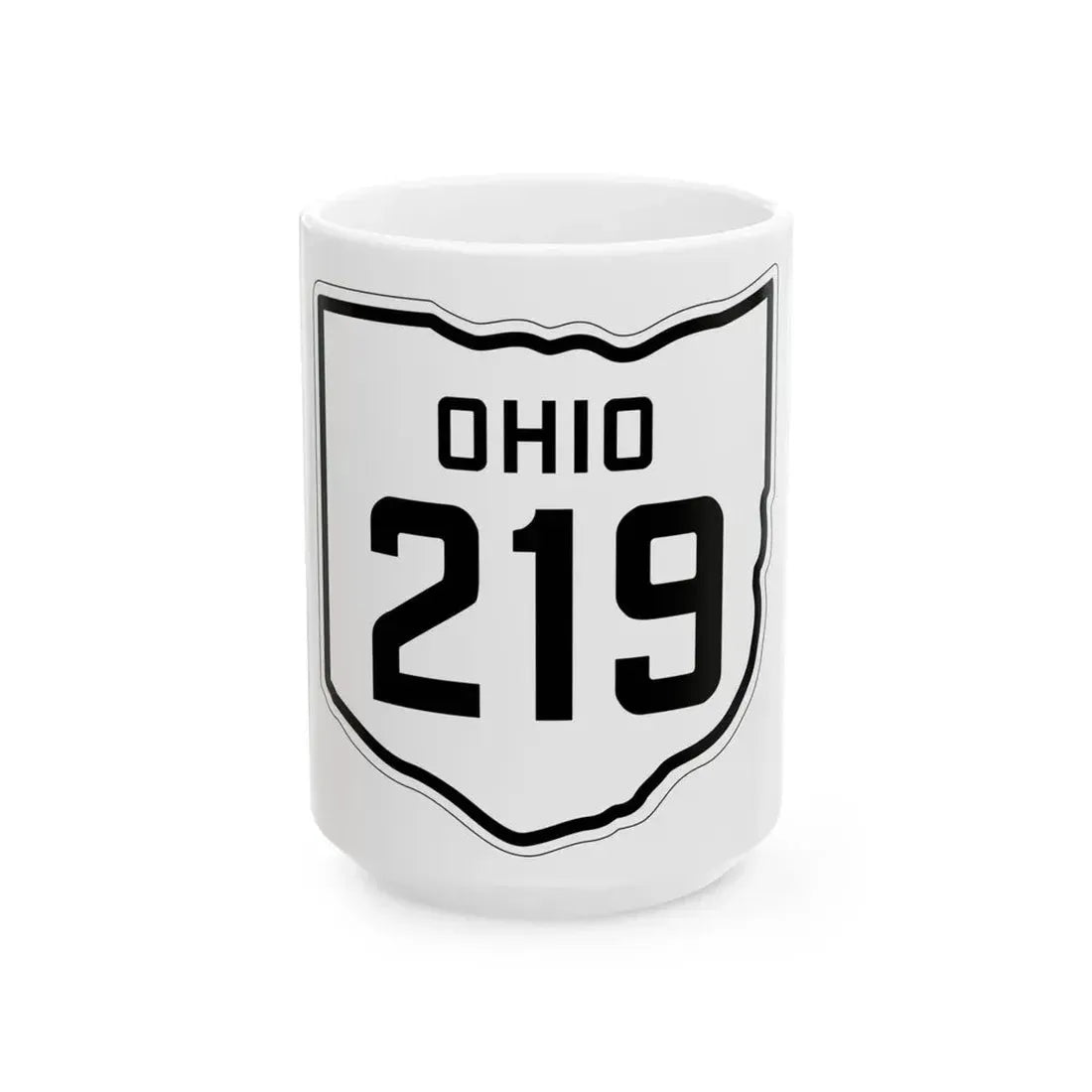 OH-219 1927 (Ohio) (Road Sign) White Coffee Mug 15oz - Go Mug Yourself