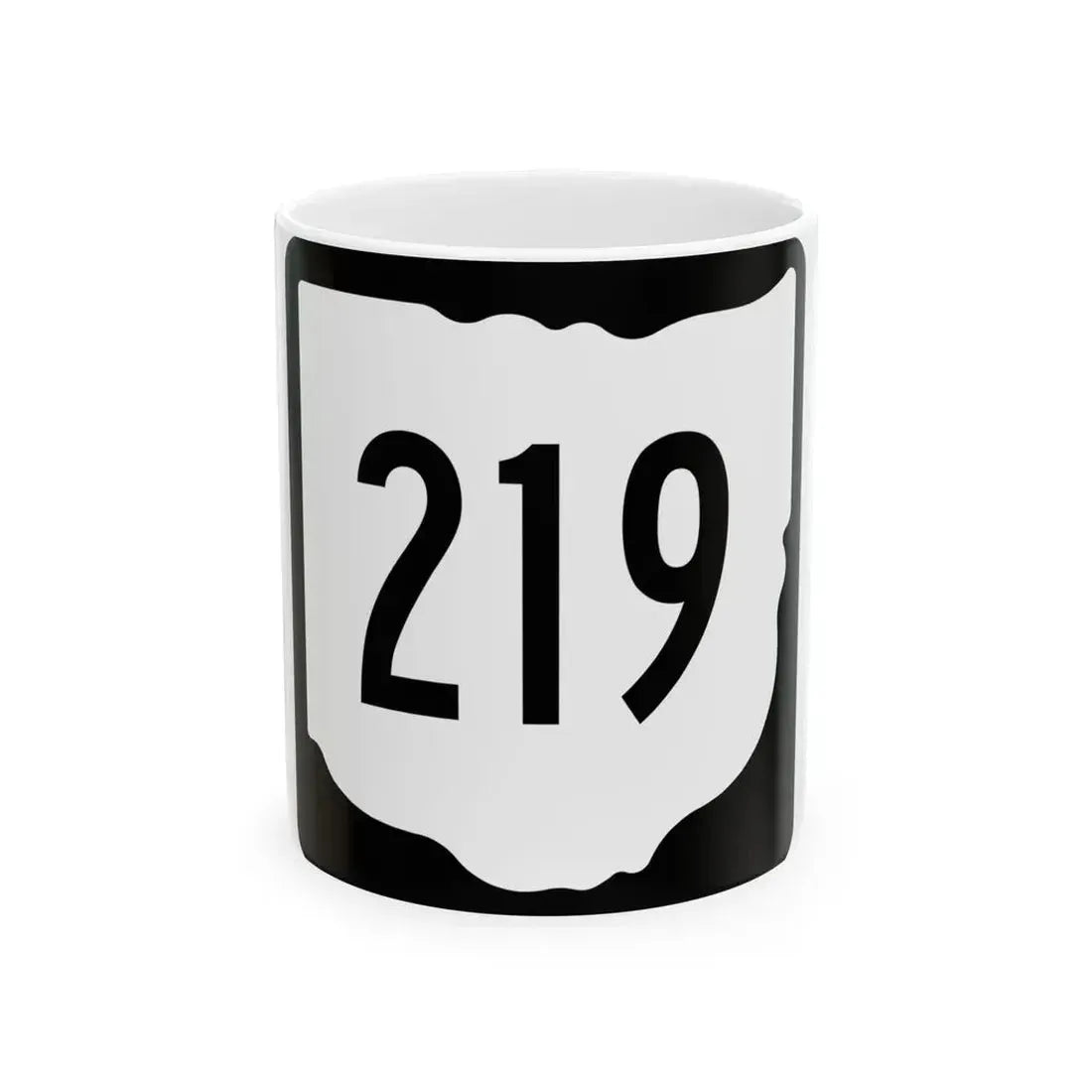 OH-219 1967 (Ohio) (Road Sign) White Coffee Mug 11oz - Go Mug Yourself
