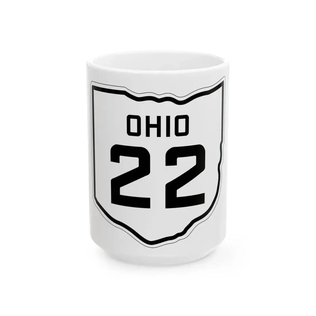 OH-22 1927 (Ohio) (Road Sign) White Coffee Mug 15oz - Go Mug Yourself