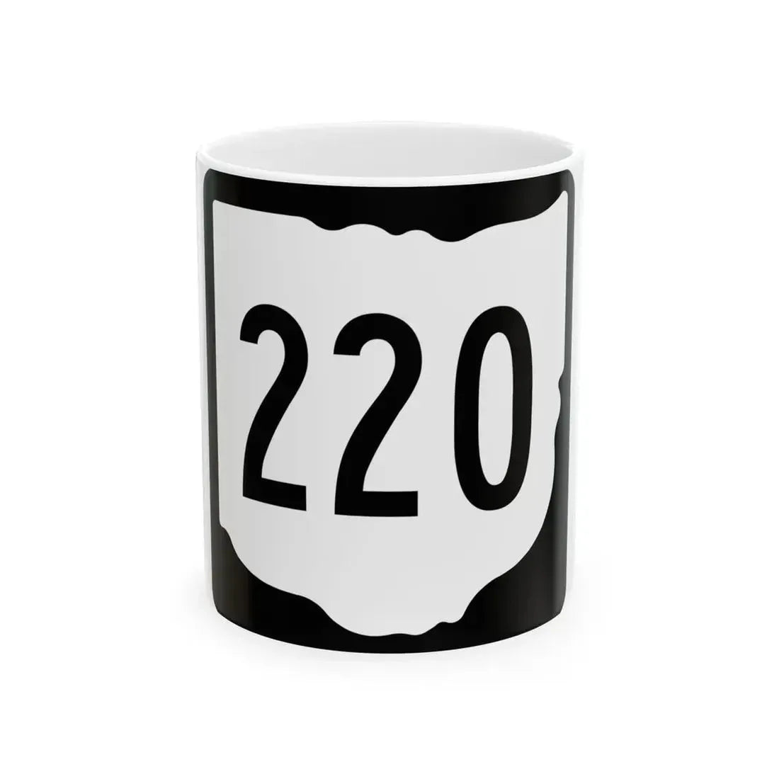 OH-220 1967 (Ohio) (Road Sign) White Coffee Mug 11oz - Go Mug Yourself