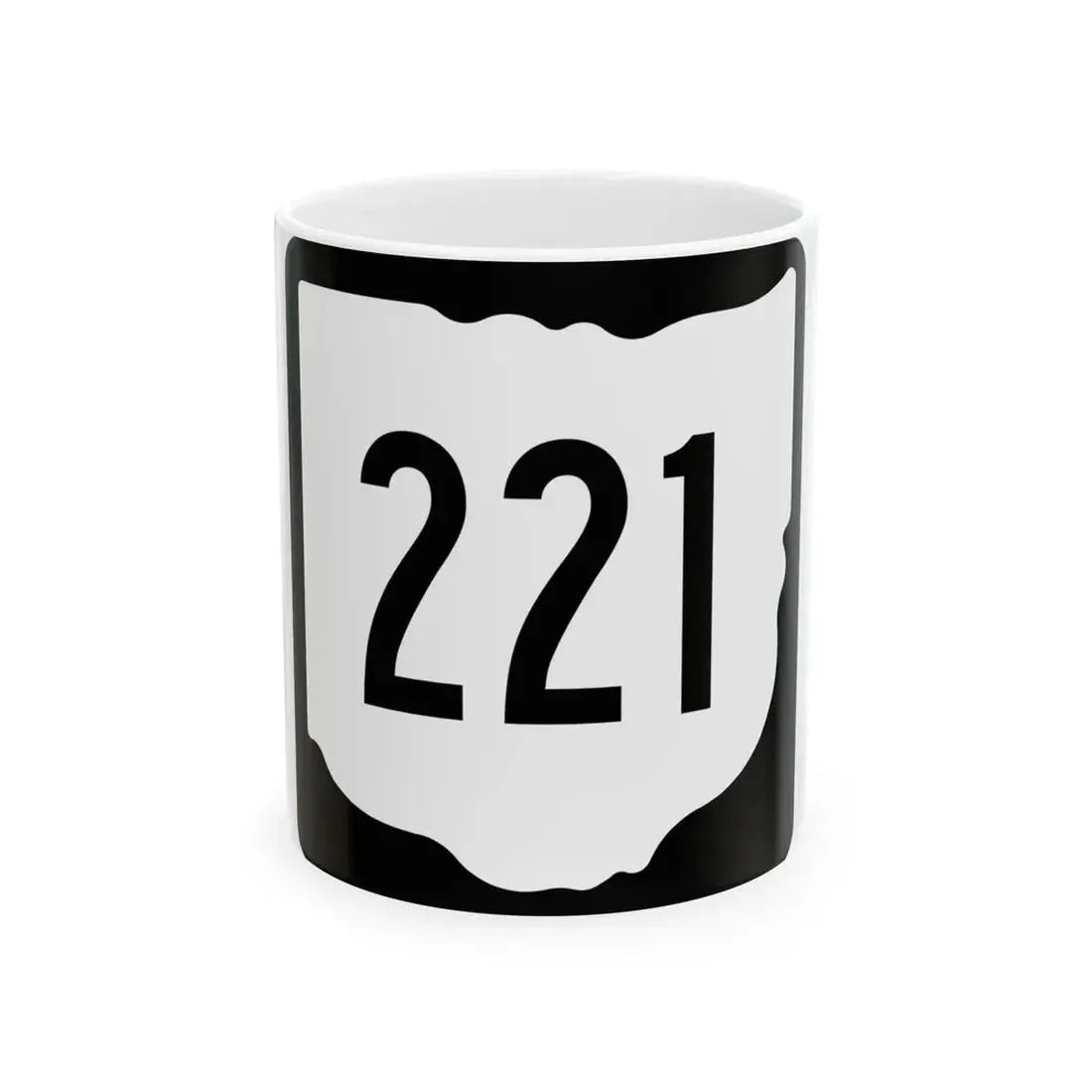 OH-221 1967 (Ohio) (Road Sign) White Coffee Mug 11oz - Go Mug Yourself