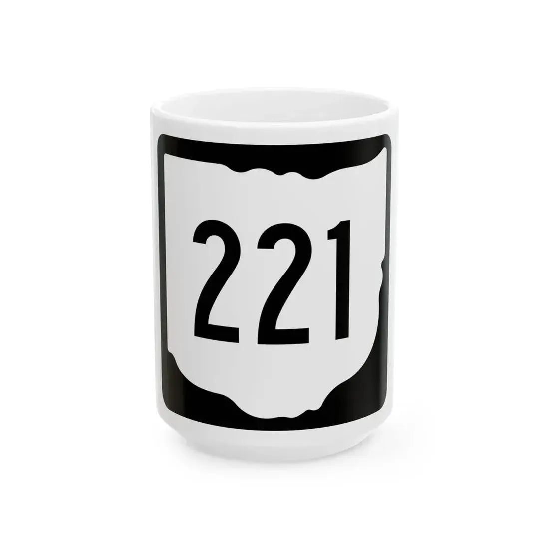 OH-221 1967 (Ohio) (Road Sign) White Coffee Mug 15oz - Go Mug Yourself