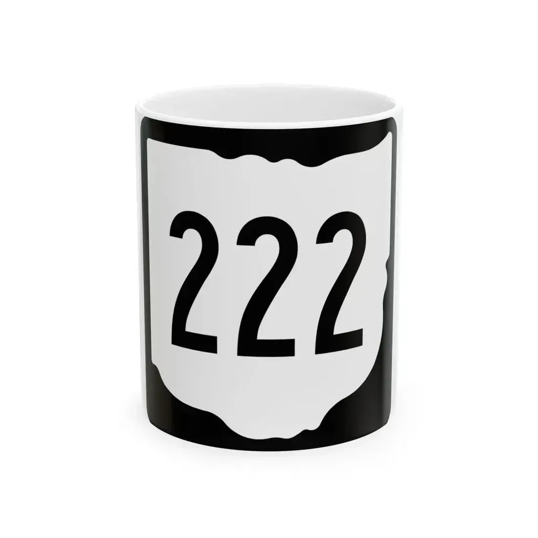 OH-222 1967 (Ohio) (Road Sign) White Coffee Mug 11oz - Go Mug Yourself