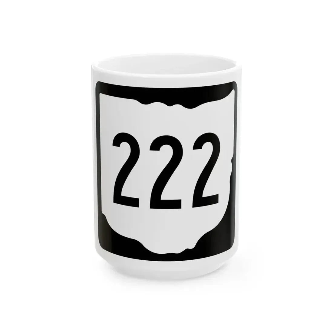 OH-222 1967 (Ohio) (Road Sign) White Coffee Mug 15oz - Go Mug Yourself