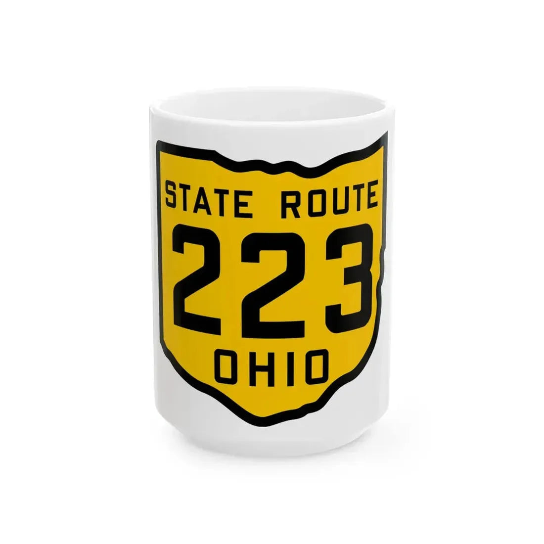 OH-223 1920 (Ohio) (Road Sign) White Coffee Mug 15oz - Go Mug Yourself