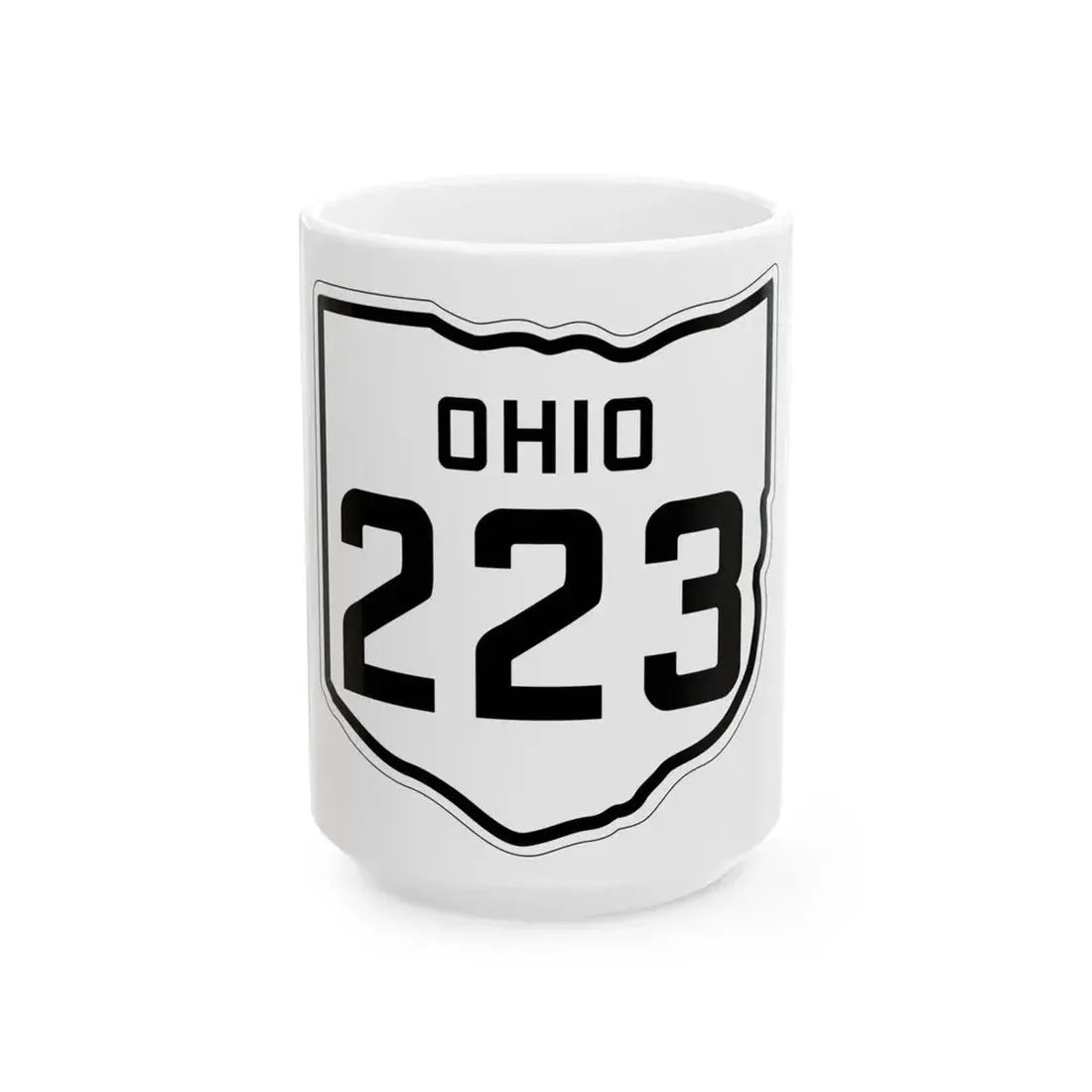 OH-223 1927 (Ohio) (Road Sign) White Coffee Mug 15oz - Go Mug Yourself