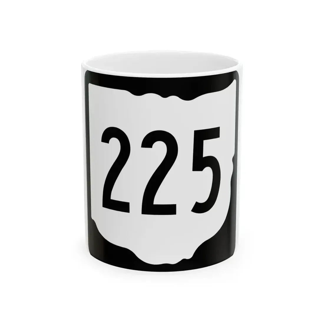 OH-225 1967 (Ohio) (Road Sign) White Coffee Mug 11oz - Go Mug Yourself