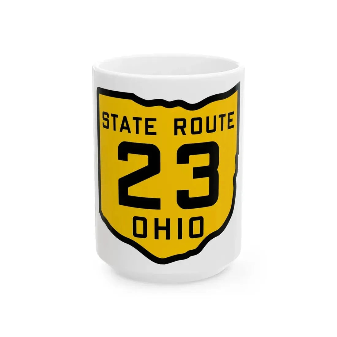 OH-23 1920 (Ohio) (Road Sign) White Coffee Mug 15oz - Go Mug Yourself
