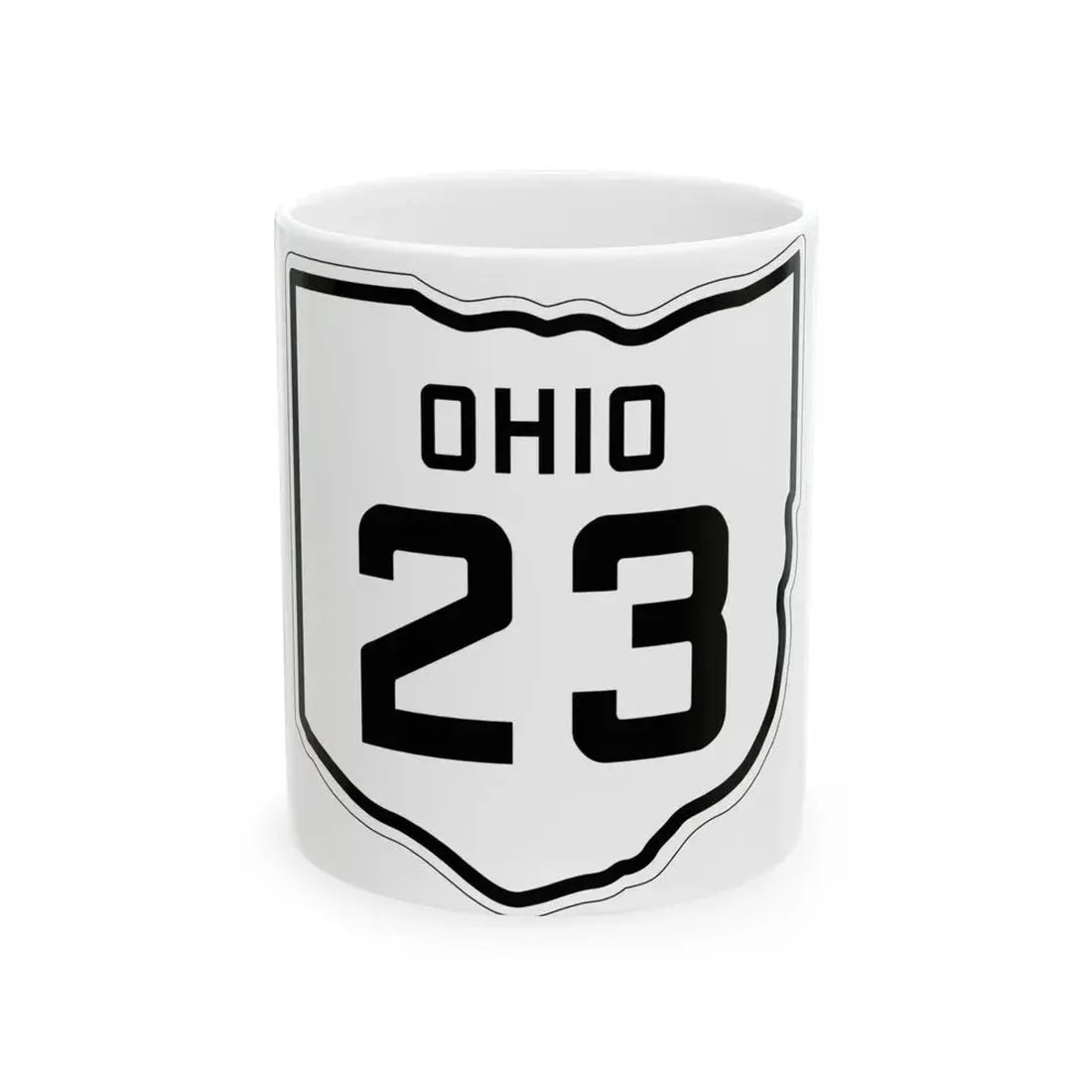 OH-23 1927 (Ohio) (Road Sign) White Coffee Mug 11oz - Go Mug Yourself