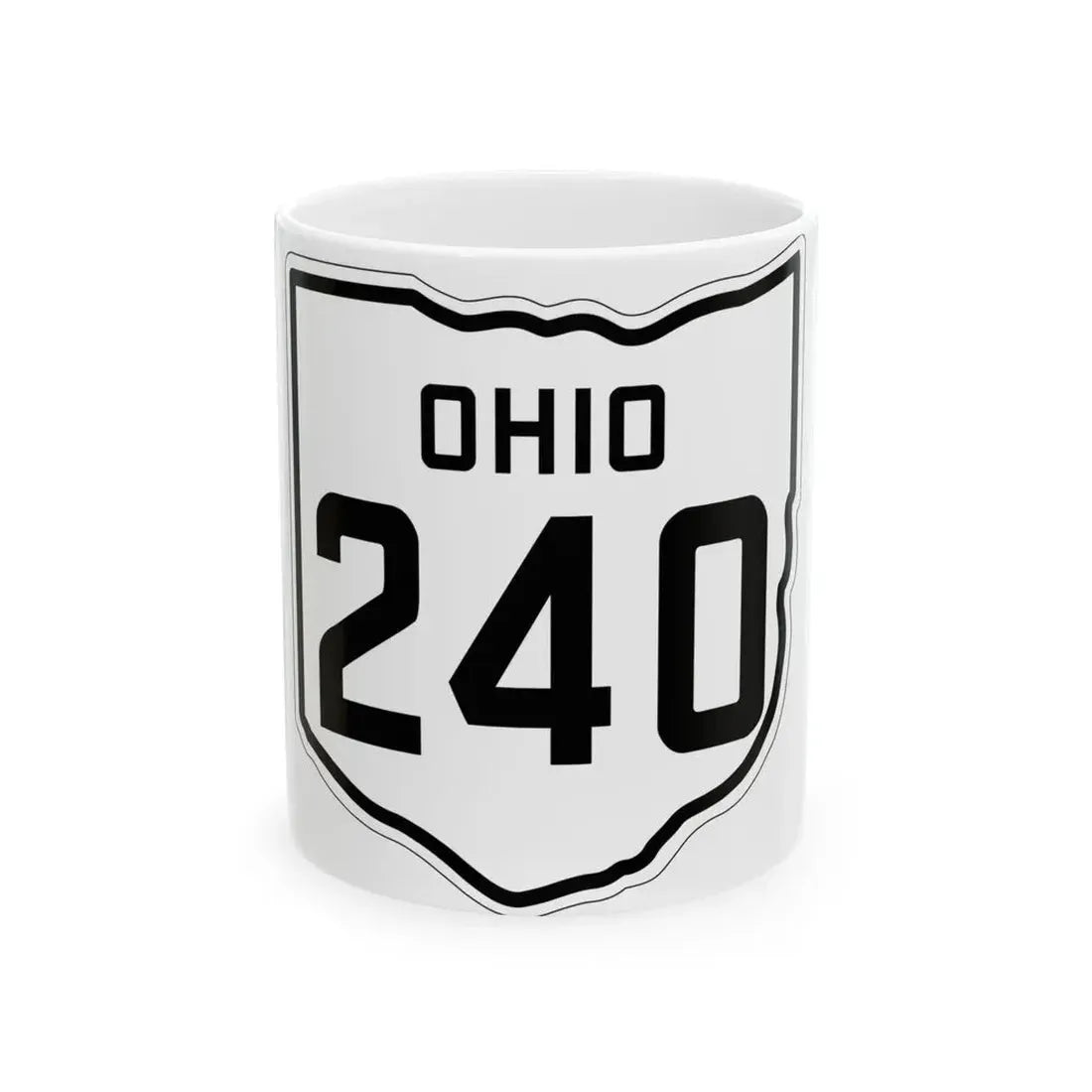 OH-240 1927 (Ohio) (Road Sign) White Coffee Mug 11oz - Go Mug Yourself