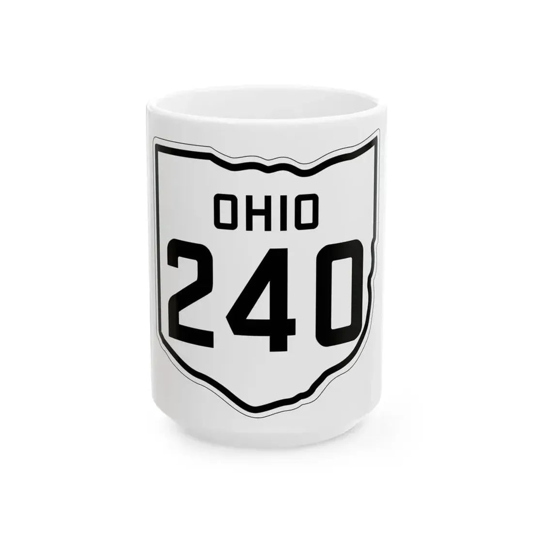 OH-240 1927 (Ohio) (Road Sign) White Coffee Mug 15oz - Go Mug Yourself