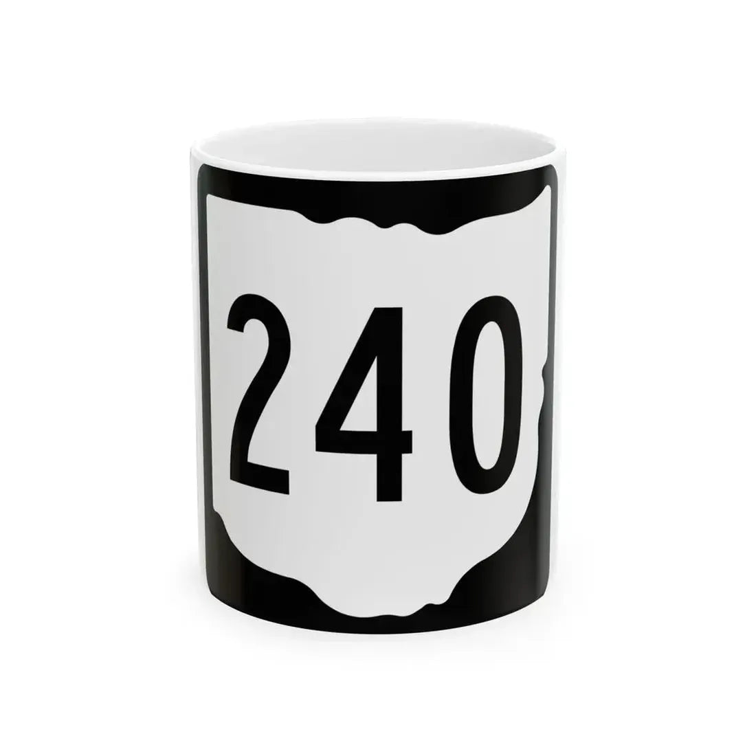 OH-240 1967 (Ohio) (Road Sign) White Coffee Mug 11oz - Go Mug Yourself
