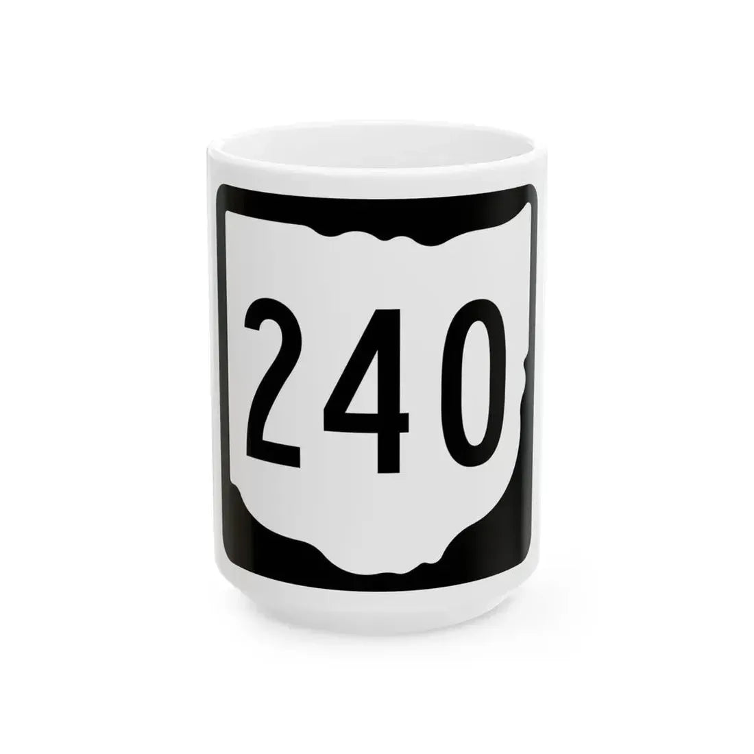 OH-240 1967 (Ohio) (Road Sign) White Coffee Mug 15oz - Go Mug Yourself