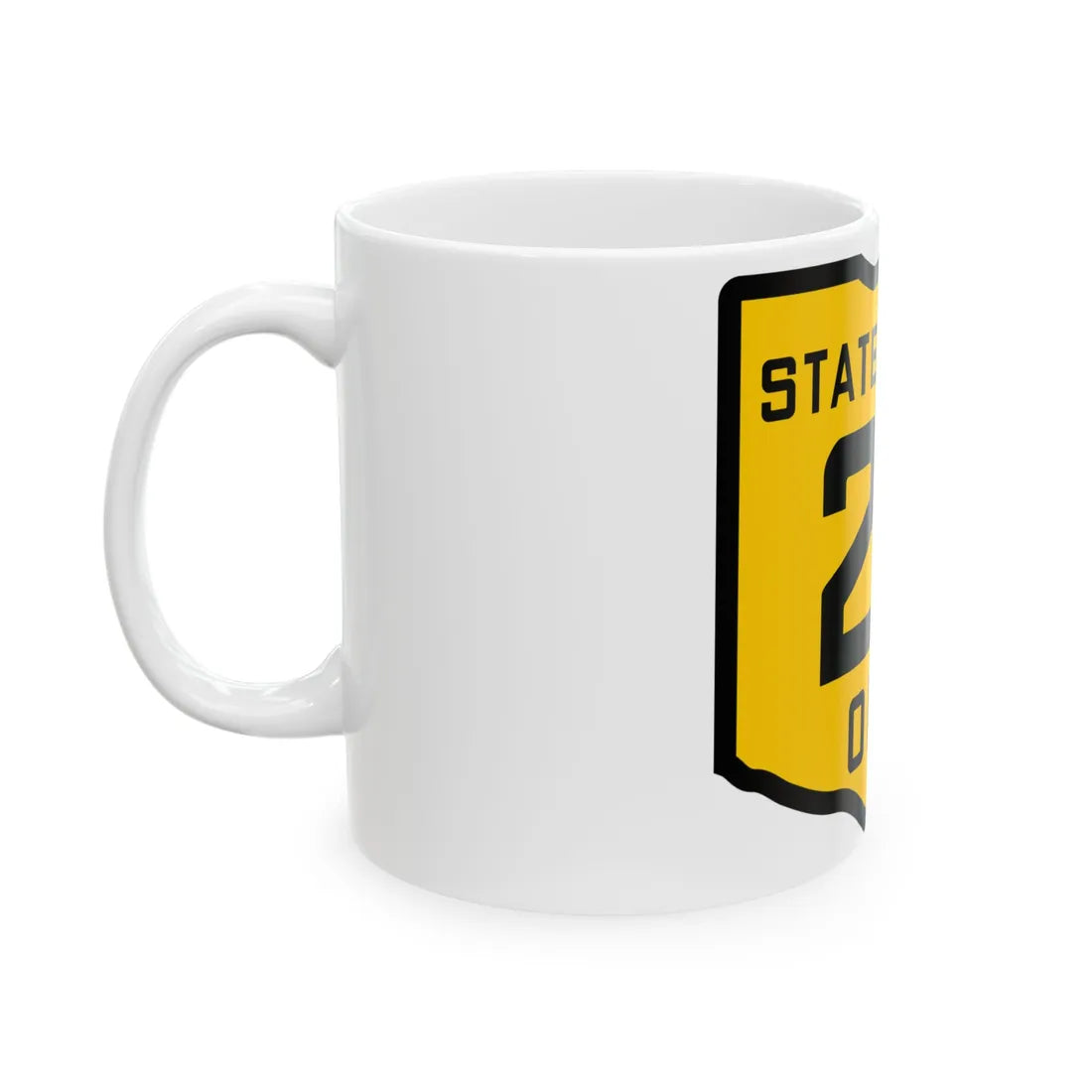 OH-25 1920 (Ohio) (Road Sign) White Coffee Mug - Go Mug Yourself