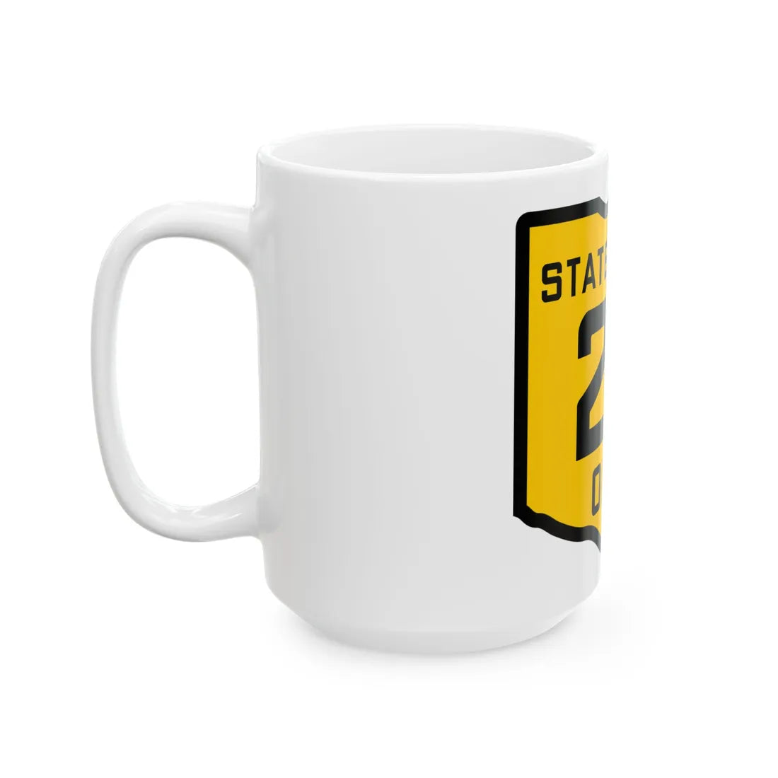 OH-25 1920 (Ohio) (Road Sign) White Coffee Mug - Go Mug Yourself