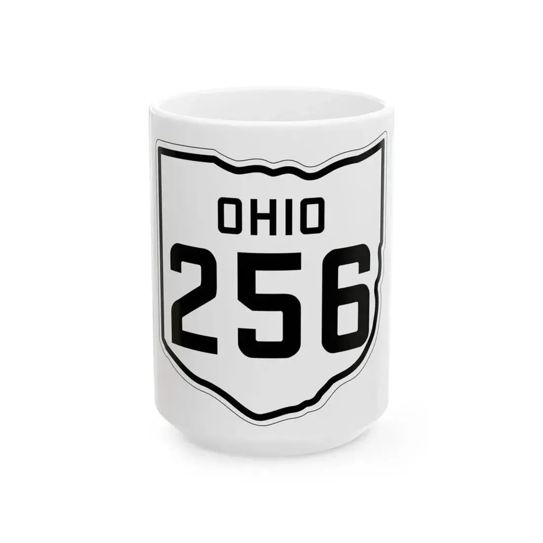 OH-256 1927 (Ohio) (Road Sign) White Coffee Mug 15oz - Go Mug Yourself
