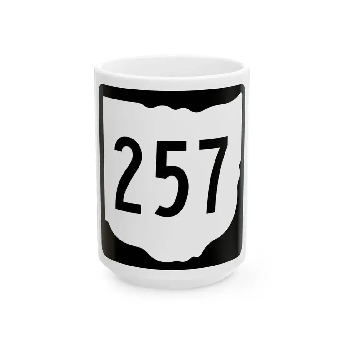 OH-257 1967 (Ohio) (Road Sign) White Coffee Mug 15oz - Go Mug Yourself
