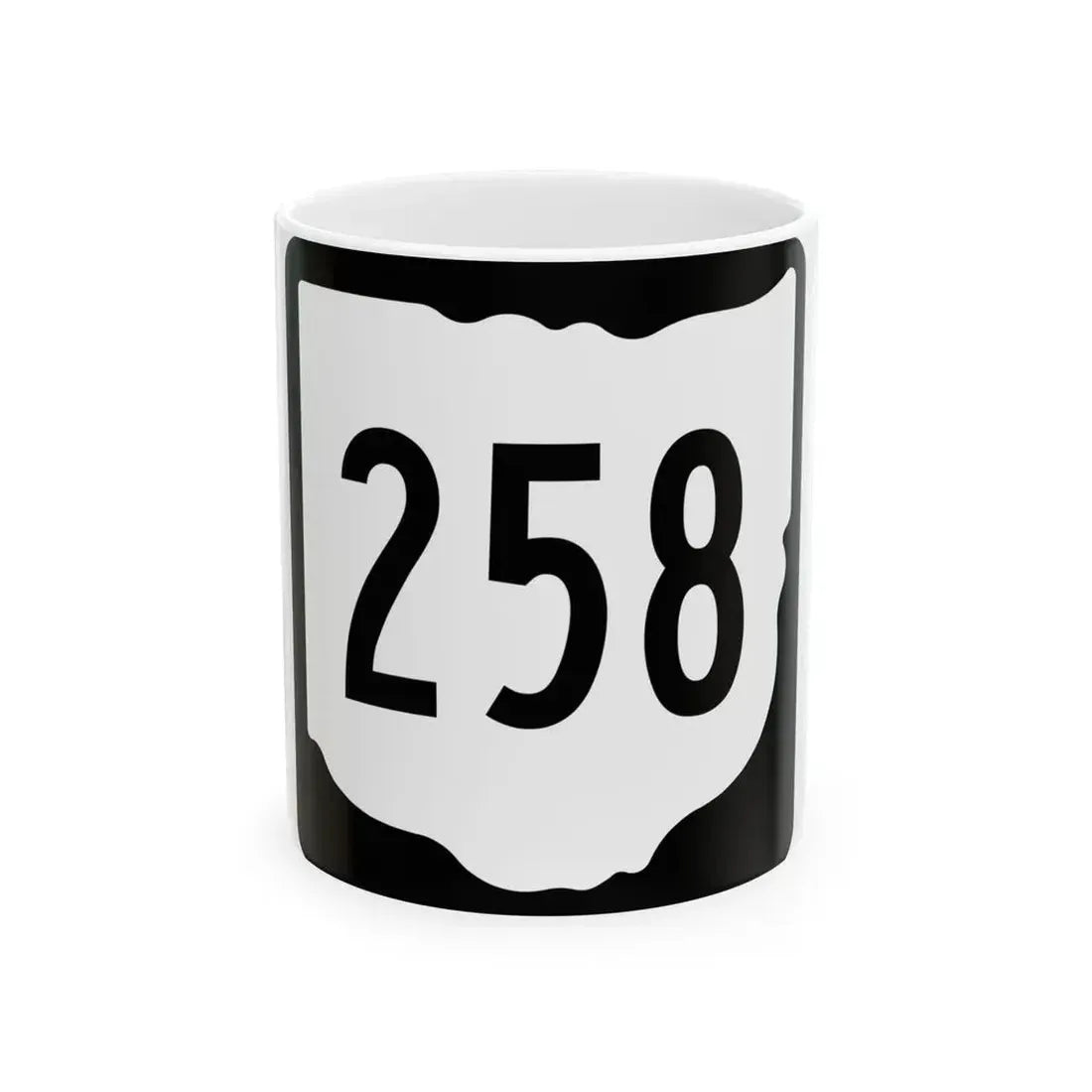 OH-258 1967 (Ohio) (Road Sign) White Coffee Mug 11oz - Go Mug Yourself