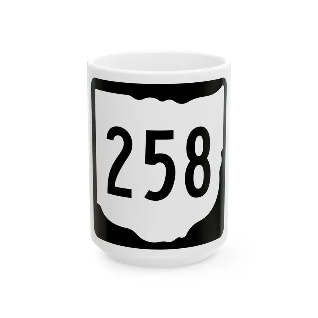 OH-258 1967 (Ohio) (Road Sign) White Coffee Mug 15oz - Go Mug Yourself