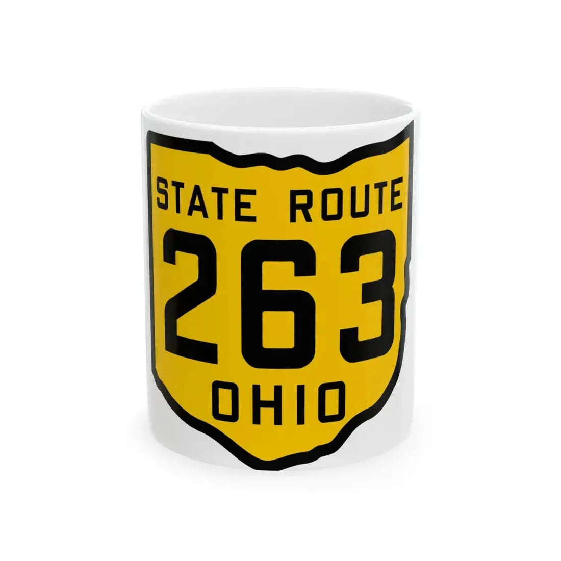 OH-263 1920 (Ohio) (Road Sign) White Coffee Mug 11oz - Go Mug Yourself